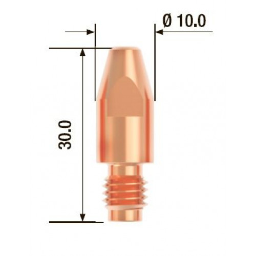 FUBAG Контактный наконечник M8х30 мм ECU D=1.4 мм (25 шт.)