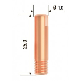 FUBAG Контактный наконечник M6х25 мм ECU D=1.0 мм (25 шт.)