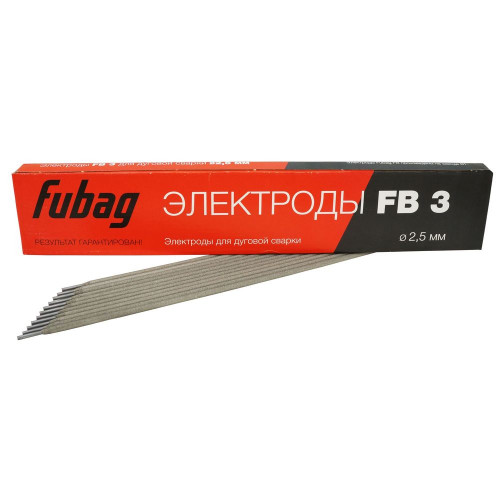 FUBAG Электрод сварочный с рутиловым покрытием FB 3 D2.5 мм (пачка 0.9 кг)