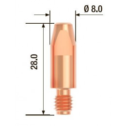 FUBAG Контактный наконечник M6х28 мм ECU D=1.6 мм  (25 шт.)