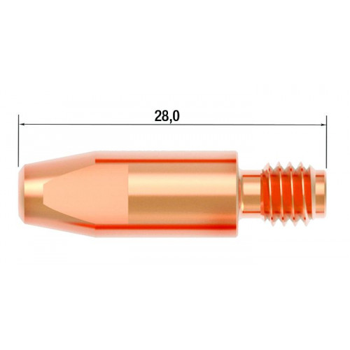 FUBAG Контактный наконечник M6х28 мм CuCrZr D=1.0 мм (25 шт.)