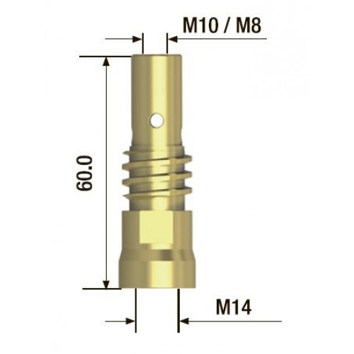 FUBAG Адаптер контактного наконечника M10х60 мм (5 шт.)