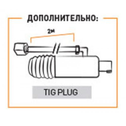 Горелка аргонодуговая Aurora TIG 17V 140A (35%), M12x1, 4m, с вентилем