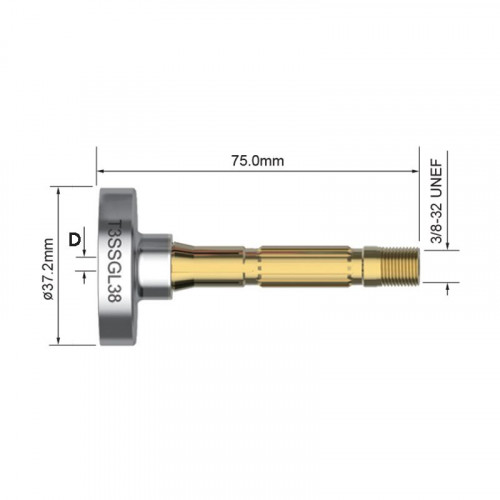 Корпус цанги PARKER Super Series 38 для T3/T5W (d=3.2 мм, газ.линза, упаковка 2 шт.)