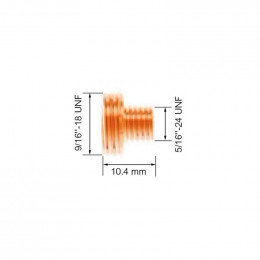 Держатель цанги Parker (d=3.0x10.4 мм, 9/16"-18 UNF/5/16"-24 UNF, короткая газ.линза, упаковка 5 шт.)