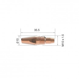 Контактный наконечник горелки Parker ARC M6W/M6OSW (d=2.0мм, CuCrZr, M10x1.5*35.5*10мм, упаковка 10шт.)