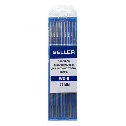 Электрод вольфрамовый SELLER WZ8 (d=5.0x175мм, AC, белый, упаковка 5 шт.)