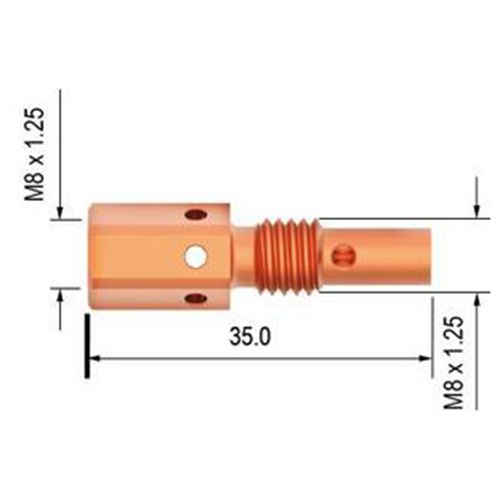 Держатель наконечника PARKER M8/35мм (уп.-5 шт.) для горелок SGB2500