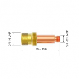 Корпус цанги для горелки PARKER SGT 17/18/26/125M/250M/225F (d=1.0мм, стандартная газ. линза)