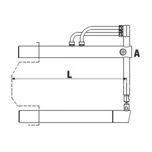 Верхнее прямое плечо TECNA 4850 (190 мм, тип А, для клещей 3321, 3322)