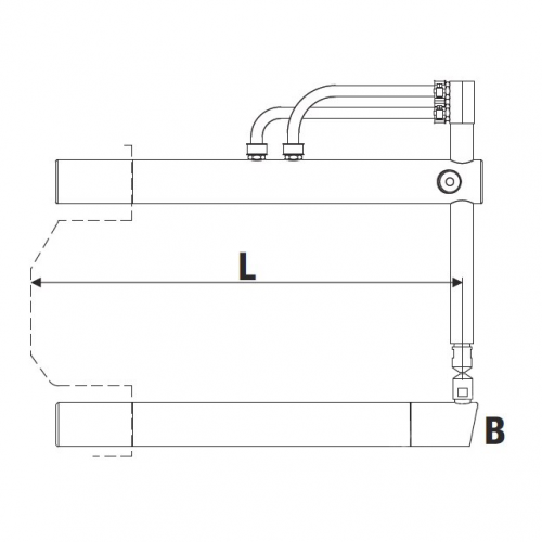 Нижнее прямое плечо TECNA 4764 (610 мм, тип B, для 3327, 3328)