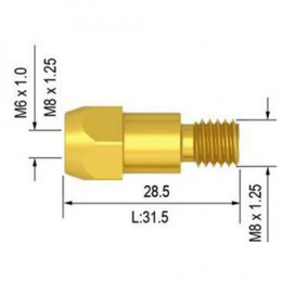 Держатель наконечника PARKER латунный M8/28,5мм (уп.-5 шт.) для горелок SGB3600