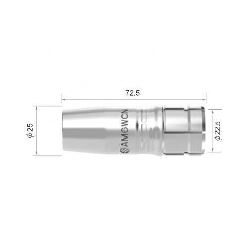 Сопло газовое для горелки PARKER M6W (d=14.0 мм, сильно коническое, медь)