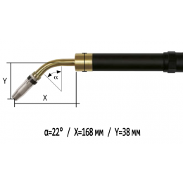 Гусак для горелки ABICOR BINZEL AUT 501D (изогнутый, 22 градуса)