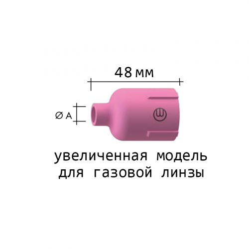 Сопло керамическое ABICOR BINZEL ABITIG 17/18/26 №12 (NW=19.5мм/L=48.0мм)