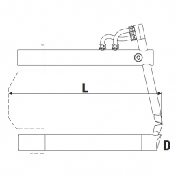 Нижнее изогнутое плечо TECNA 4853 (190 мм, тип D, для клещей 3321, 3322)