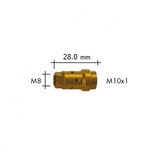 Вставка для наконечника Abicor Binzel для WT440 MS (М8/M10х1, 28.0 мм, упаковка 5 шт.)