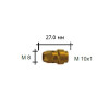 Вставка наконечника Abicor Binzel для WT540 MS (M10х1/M8, 27.0 мм)