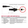 Силовой разъем с газовым каналом Parker Surelok GT для SGT 9/17/26/125M/150F/200F (35-50 мм2)