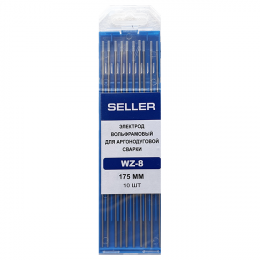 Электрод вольфрамовый SELLER WZ8 (d=2.4x175мм, AC, белый, упаковка 10шт.)