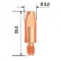 Контактный наконечник Fubag (M6х28мм, ECu, D=1.6мм, 25шт.)