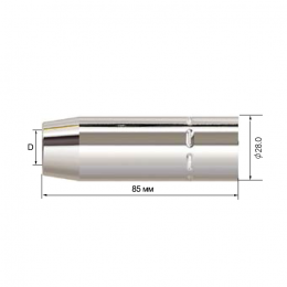 Сопло газовое для горелки PARKER SGA 455 A (D16.0/85.0/2.0мм, упак. - 5 шт.)