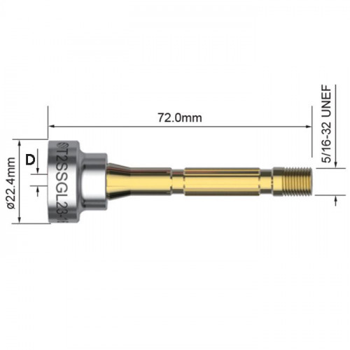 Корпус цанги PARKER Super Series 23 для T2/T3W/T4W (d=3.2 мм, газ.линза, упаковка 2 шт.)