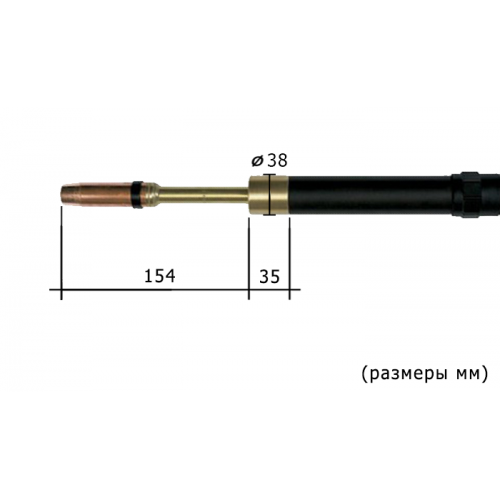 Гусак горелки ABICOR BINZEL AUT 24KD (прямой)