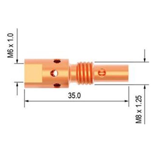 Держатель наконечника PARKER M6/35мм (уп.-5 шт.) для горелок SGB2500