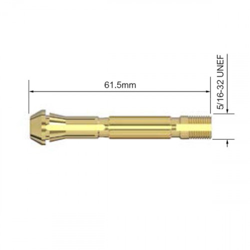 Цанга стандартная горелки Parker ARC T2/T3W/T4W (d=1.6 мм, 61.5мм, 5/16-32 UNEF, упаковка 2 шт.)