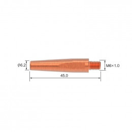 Контактный наконечник PARKER (d=1.6 мм, М6x1.0, 6.2x45.0 мм, CuCrZr, упаковка 25 шт.)