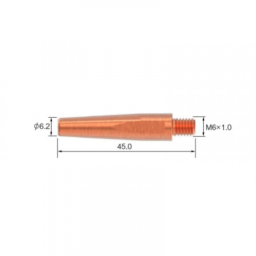 Контактный наконечник PARKER (d=1.6 мм, М6x1.0, 6.2x45.0 мм, CuCrZr, упаковка 25 шт.)