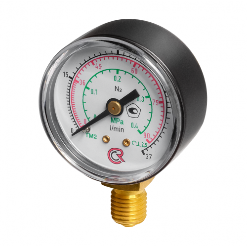 Манометр Сварог ТМ-210Р 0.4МРа (0-90/37L/min, M12х1.5, N2, Азот, поверенный)