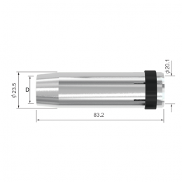 Сопло газовое для горелки PARKER SGB3600 (сильно коническое, D12.0/83.2/2.25мм, упак. - 5 шт.)