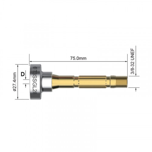 Корпус цанги PARKER Super Series 28 для T3/T5W (d=2.0 мм, газ.линза, упаковка 2 шт.)