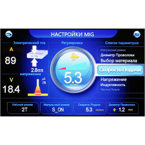 Сварочный полуавтомат TORROS MIG-200DoublePulse LCD (M2012)