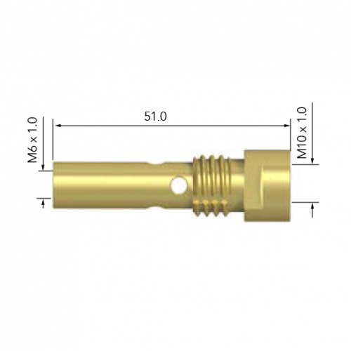 Держатель наконечника для горелки PARKER SGA 255 A (М6/51мм, упак. - 5 шт.)