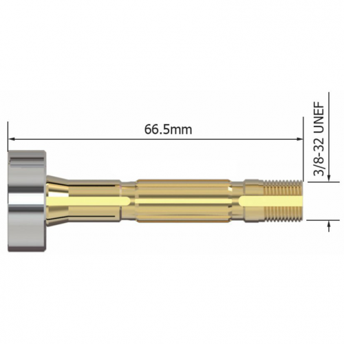 Корпус цанги для горелки PARKER T3/T5W (d=4.8x66.5 мм, увеличенная газ.линза)