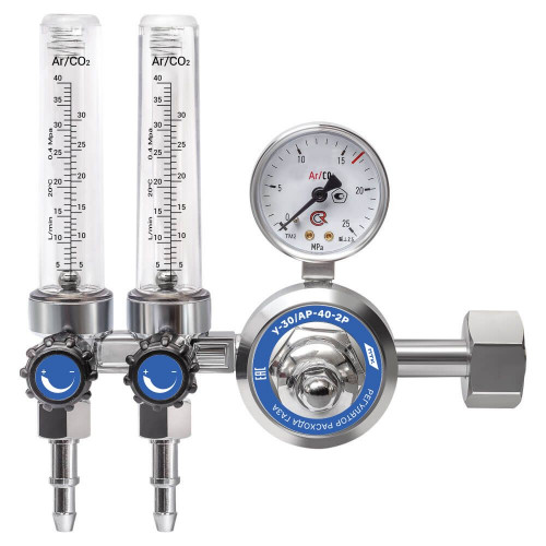 Регулятор универсальный ПТК У-30/AР-40-2Р (2 ротаметра, латунь)