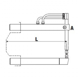 Верхнее прямое плечо TECNA 4762 (610 мм, тип A, короткий электрод, для 3327)