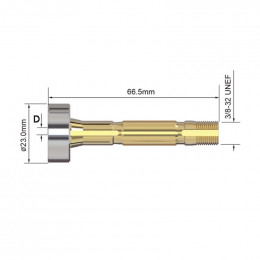 Корпус цанги горелки PARKER T3/T5W (d=1.6 мм, увеличенная газ.линза)