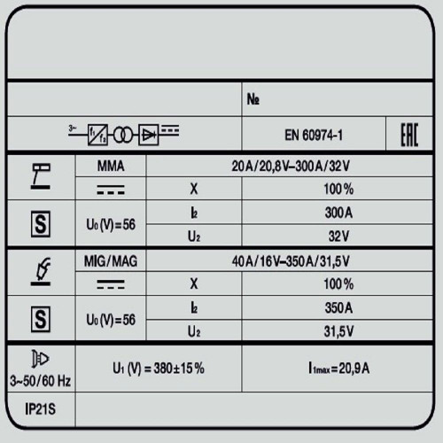 Сварочный полуавтомат FoxWeld INVERMIG 351 PWE