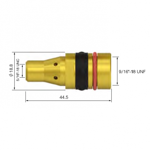 Держатель наконечника для горелки PARKER TRG ICON 200A/300A/400A/500A (d=18.8/44.5мм/ 9/16"-18, упак. - 5 шт.)